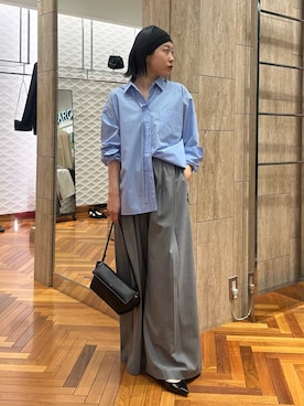 「URBAN RESEARCH ROSSO WOMEN（アーバンリサーチ　ロッソ）のウォッシャブルイージータックパンツ（その他パンツ）」を使った、takaokaさん（レディース・158cm）の秋コーディネート