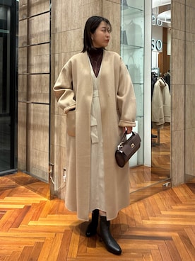 「URBAN RESEARCH ROSSO WOMEN（アーバンリサーチ　ロッソ）のAULENTTI　ワイドショルダーBAG（ショルダーバッグ）」を使った、takaokaさん（レディース・158cm）の秋コーディネート