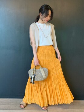 「URBAN RESEARCH ROSSO WOMEN（アーバンリサーチ　ロッソ）のアイテム（サンダル）」を使った、takaokaさん（レディース・158cm）の夏コーディネート