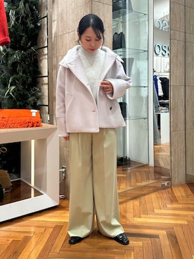 「アイテム（ピーコート）」を使った、takaokaさん（レディース・158cm）の秋コーディネート