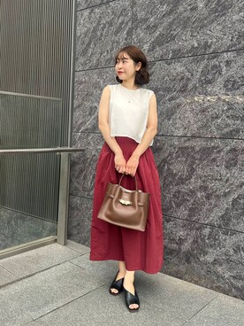 「URBAN RESEARCH ROSSO WOMEN（アーバンリサーチ　ロッソ）のアイテム（スカート）」を使った、takaokaさん（レディース・158cm）の夏コーディネート