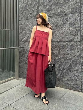 「URBAN RESEARCH ROSSO WOMEN（アーバンリサーチ　ロッソ）のアイテム（スカート）」を使った、takaokaさん（レディース・158cm）の夏コーディネート