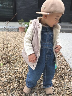 「GAP（ギャップ）のアイテム（サロペット/オーバーオール）」を使った、seiiiiiiさん（キッズ・90cm）の秋コーディネート