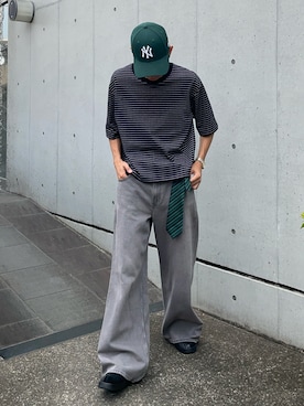 「アイテム（キャップ）」を使った、Yuma.さん（メンズ・168cm）の秋コーディネート