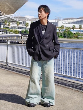 「アイテム（テーラードジャケット）」を使った、Yuma.さん（メンズ・168cm）の秋コーディネート