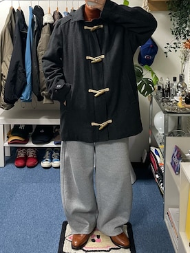 「アイテム（ダッフルコート）」を使った、Yuma.さん（メンズ・168cm）の冬コーディネート