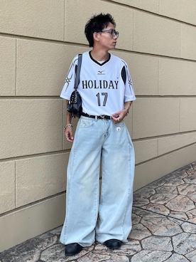 「アイテム（ブーツ）」を使った、Yuma.さん（メンズ・168cm）の秋コーディネート