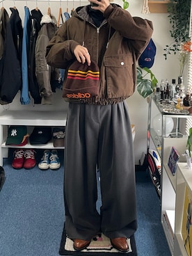 「アイテム（ニットキャップ/ビーニー）」を使った、Yuma.さん（メンズ・168cm・20代）の冬コーディネート