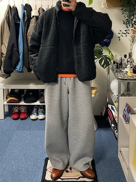 「アイテム（ブルゾン）」を使った、Yuma.さん（メンズ・168cm）の冬コーディネート