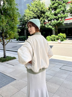 「kastane_ootd」｜「アイテム（ブルゾン）」を使った、なんぼ みなみさん（レディース・165cm）の夏コーディネート