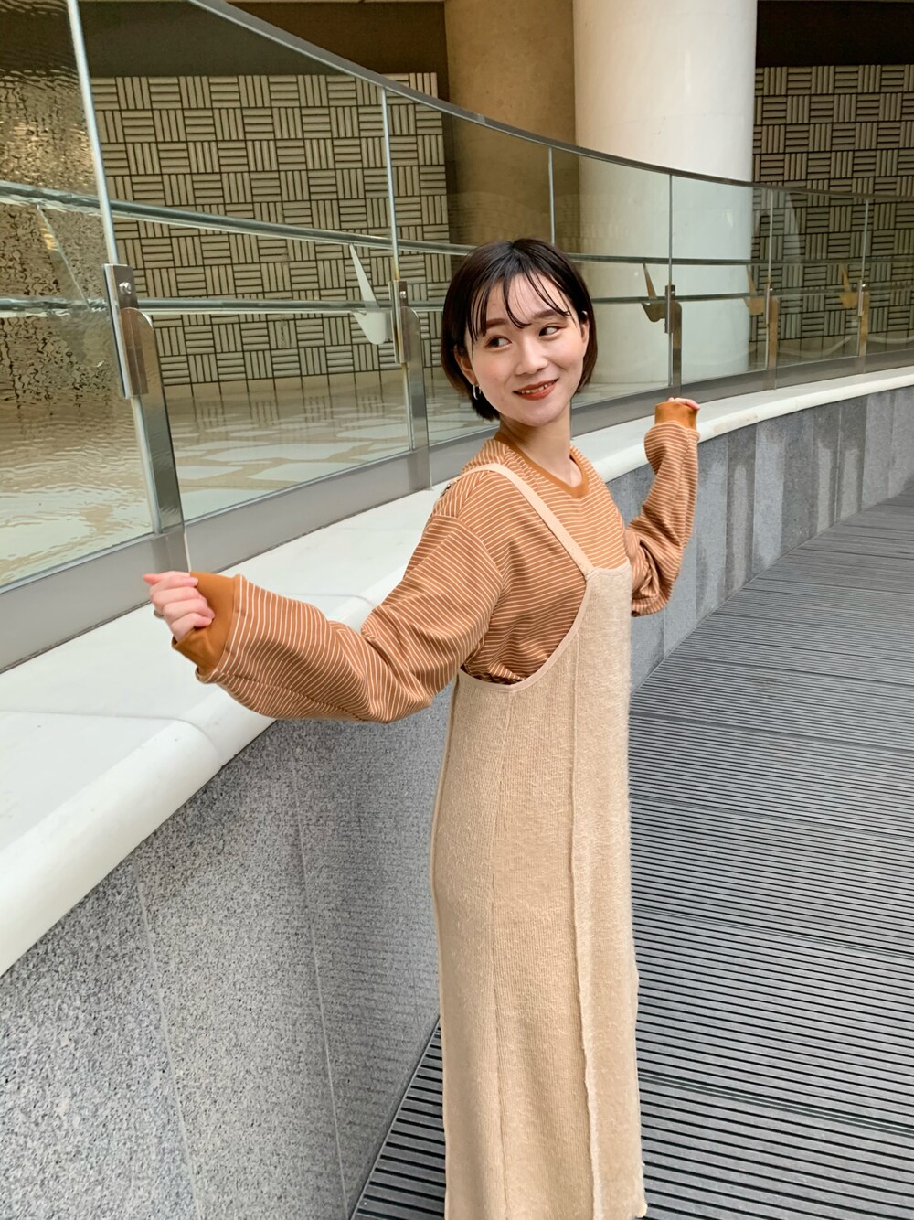 Kastane（カスタネ）の「リンガーボーダーBIGロンT（Tシャツ