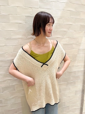 「ベストコーデ」｜「アイテム（キャミソール）」を使った、なんぼ みなみさん（レディース・165cm）の春コーディネート