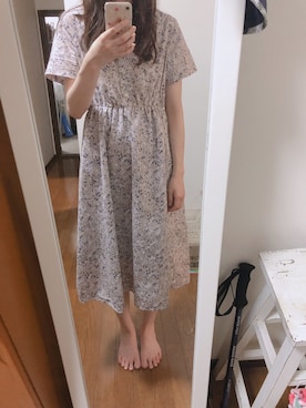 「アイテム（ワンピース/ドレス、シルバー系）」を使った、saeさん（レディース・164cm）の夏コーディネート