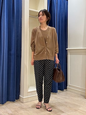 「ブラウンコーデ」｜「アイテム（トートバッグ）」を使った、suzukumaさん（レディース・155cm）の夏コーディネート