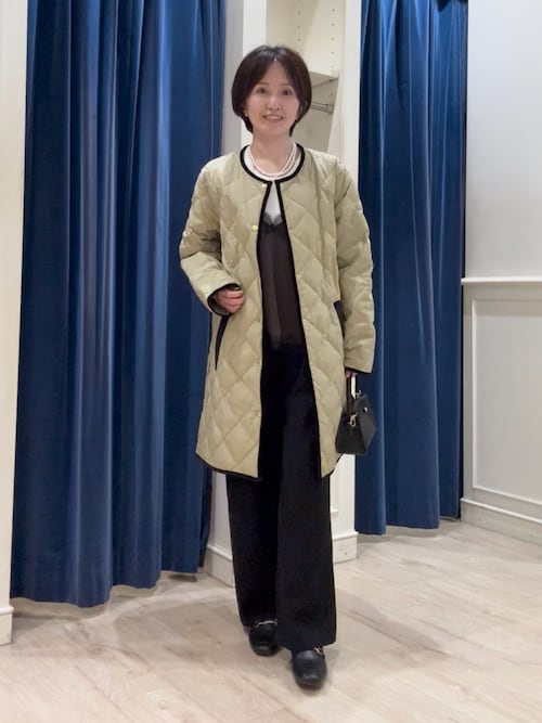 セール】ウォッシャブルレーストリミングサテンキャミブラウス