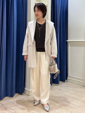 「marco masi（マルコマージ）の【MARCO MASI/ マルコマージ】ミニキューブムートンバッグ（ショルダーバッグ）」を使った、suzukumaさん（レディース・155cm）の秋コーディネート