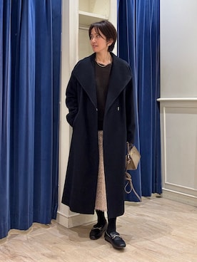 「アイテム（その他アウター、ブルー系）」を使った、suzukumaさん（レディース・155cm）の秋コーディネート