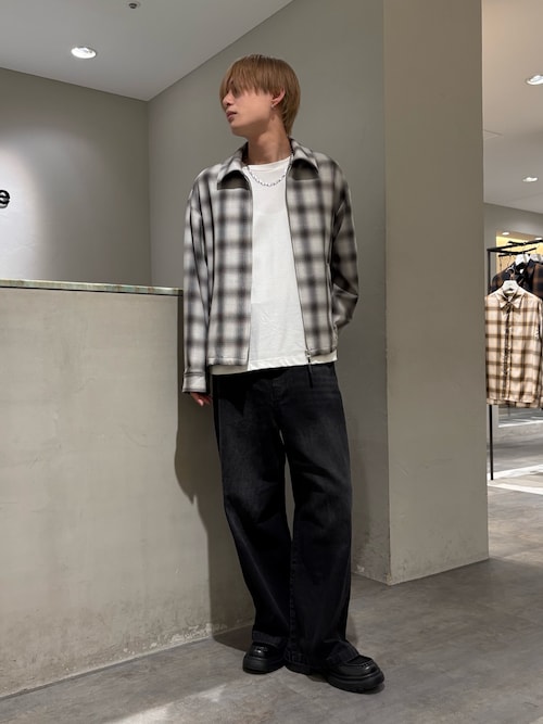 Lui's ルイス　オンブレーチェックブルゾン Lui's（ルイス） ブルゾン アウター オンブレーチェックブルゾン