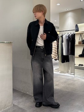 「Lui's（ルイス）のアイテム（シューズ）」を使った、樋渡樹季さん（メンズ・172cm）の春コーディネート