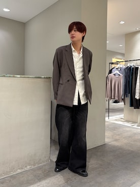 「Lui's（ルイス）のアイテム（シャツ/ブラウス）」を使った、樋渡樹季さん（メンズ・172cm）の秋コーディネート