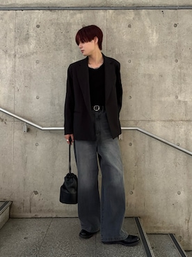 「アイテム（ハンドバッグ）」を使った、樋渡樹季さん（メンズ・172cm・20代）の秋コーディネート
