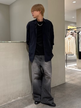 「Lui's（ルイス）のアイテム（トップス）」を使った、樋渡樹季さん（メンズ・172cm）の春コーディネート