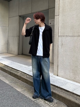「アイテム（ネックレス）」を使った、樋渡樹季さん（メンズ・172cm・20代）の夏コーディネート