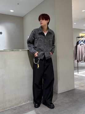 「アイテム（ブルゾン、グレー系）」を使った、樋渡樹季さん（メンズ・172cm）の秋コーディネート