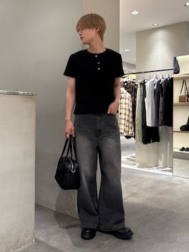 「Lui's（ルイス）のアイテム（シューズ）」を使った、樋渡樹季さん（メンズ・172cm）の春コーディネート