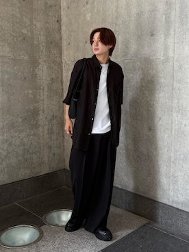 「Lui's（ルイス）のアイテム（シャツ/ブラウス）」を使った、樋渡樹季さん（メンズ・172cm）の秋コーディネート