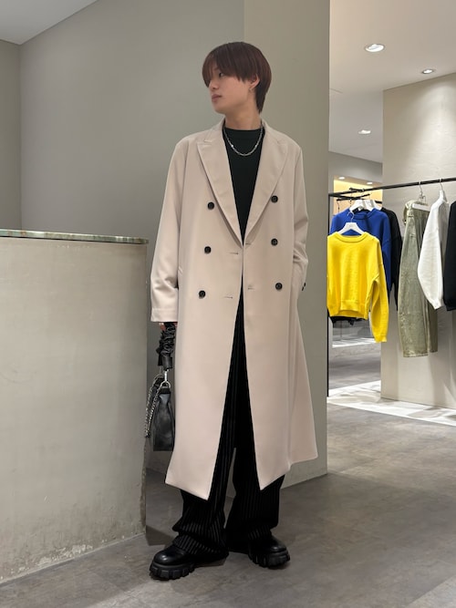 ダブルブレストスプリングロングコート（チェスターコート）｜Lui's