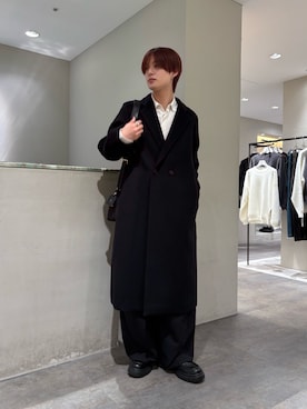 「アイテム（チェスターコート）」を使った、樋渡樹季さん（メンズ・172cm）の秋コーディネート