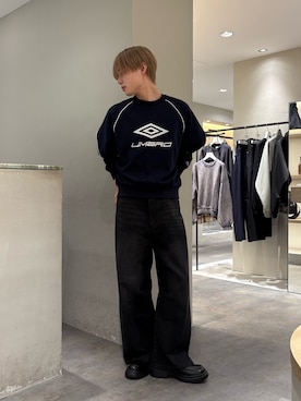 「UMBRO（アンブロ）のアイテム」を使った、樋渡樹季さん（メンズ・172cm）の春コーディネート