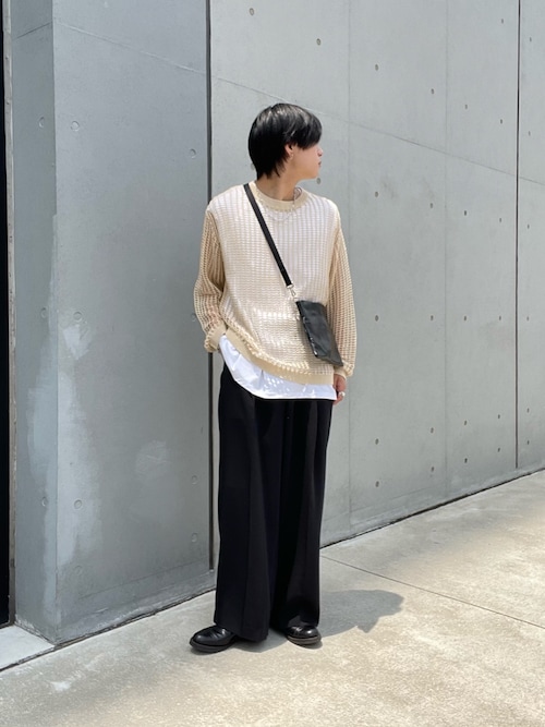 Lui's セーター ニット クロスメッシュニット メンズ レディース