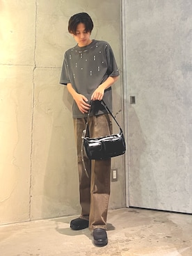 「tk.TAKEO KIKUCHI（ティーケータケオキクチ）のアイテム（シューズ）」を使った、ゆーさんさん（メンズ・180cm）の夏コーディネート