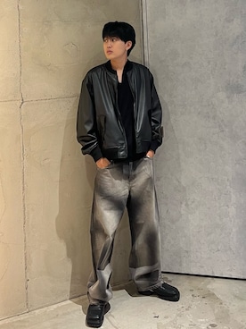 「アイテム（ブルゾン）」を使った、ゆーさんさん（メンズ・180cm・20代）の秋コーディネート