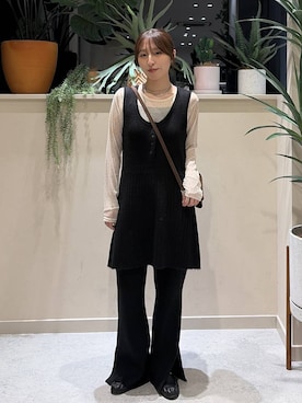 「LOWRYS FARM（ローリーズファーム）のアイテム（その他パンツ）」を使った、　友合亜さん（レディース・156cm）の秋コーディネート