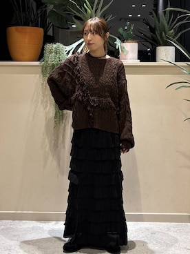 「アイテム（ポロシャツ）」を使った、　友合亜さん（レディース・156cm）の秋コーディネート