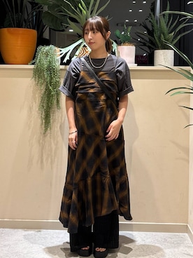 「アイテム（ワンピース）」を使った、　友合亜さん（レディース・156cm・20代）の夏コーディネート