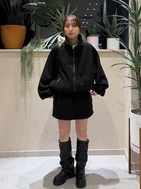 「LOWRYS FARM（ローリーズファーム）のアイテム（ブーツ）」を使った、　友合亜さん（レディース・156cm）の秋コーディネート