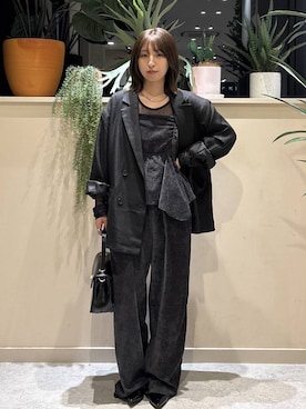 「アイテム（サロペット/オーバーオール）」を使った、　友合亜さん（レディース・156cm・20代）の秋コーディネート