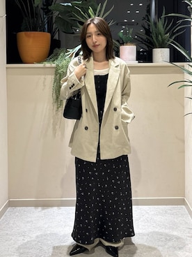 「LOWRYS FARM（ローリーズファーム）のアイテム（ジャケット/アウター）」を使った、　友合亜さん（レディース・156cm）の春コーディネート