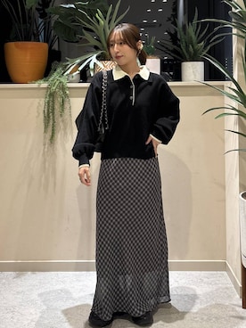 　友合亜さん（レディース・156cm）の冬コーディネート