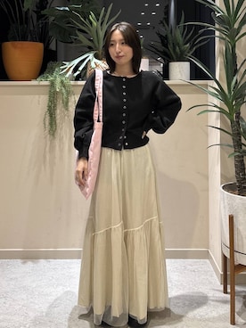 「LOWRYS FARM（ローリーズファーム）のロゴプリントトート　636360（トートバッグ、ピンク系）」を使った、　友合亜さん（レディース・156cm）の春コーディネート
