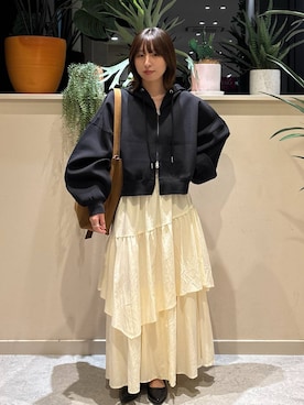 「アイテム（パーカー）」を使った、　友合亜さん（レディース・156cm）の秋コーディネート