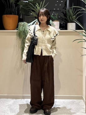 「LOWRYS FARM（ローリーズファーム）のアイテム（ブーツ）」を使った、　友合亜さん（レディース・156cm）の秋コーディネート