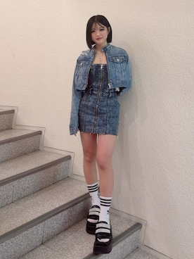 「GYDA（ジェイダ）のアイテム」を使った、aikaさん（レディース・150cm）の春コーディネート