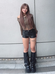 ハイウエストフェイクレザーショートパンツ｜ジェイダ（GYDA）公式通販