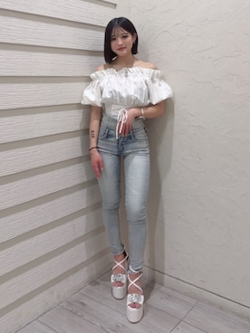 「GYDA（ジェイダ）のアイテム」を使った、aikaさん（レディース・150cm）の春コーディネート