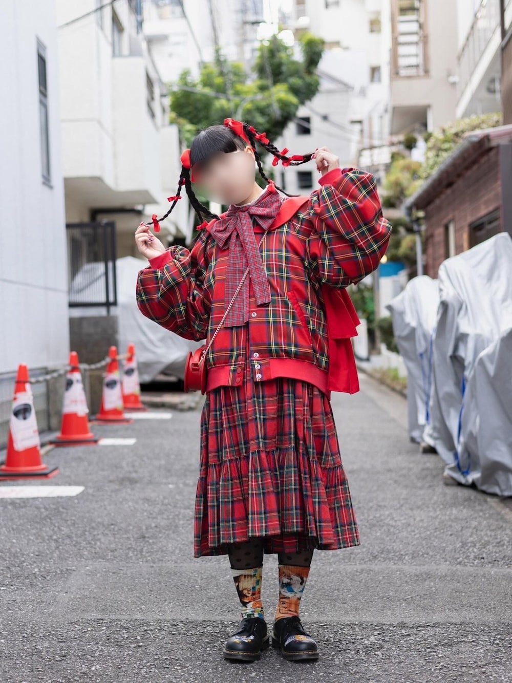 HEIHEI チェック柄 ジャージワンピース ピンク HEIHEI チェック柄 ジャージワンピース ピンク レディース